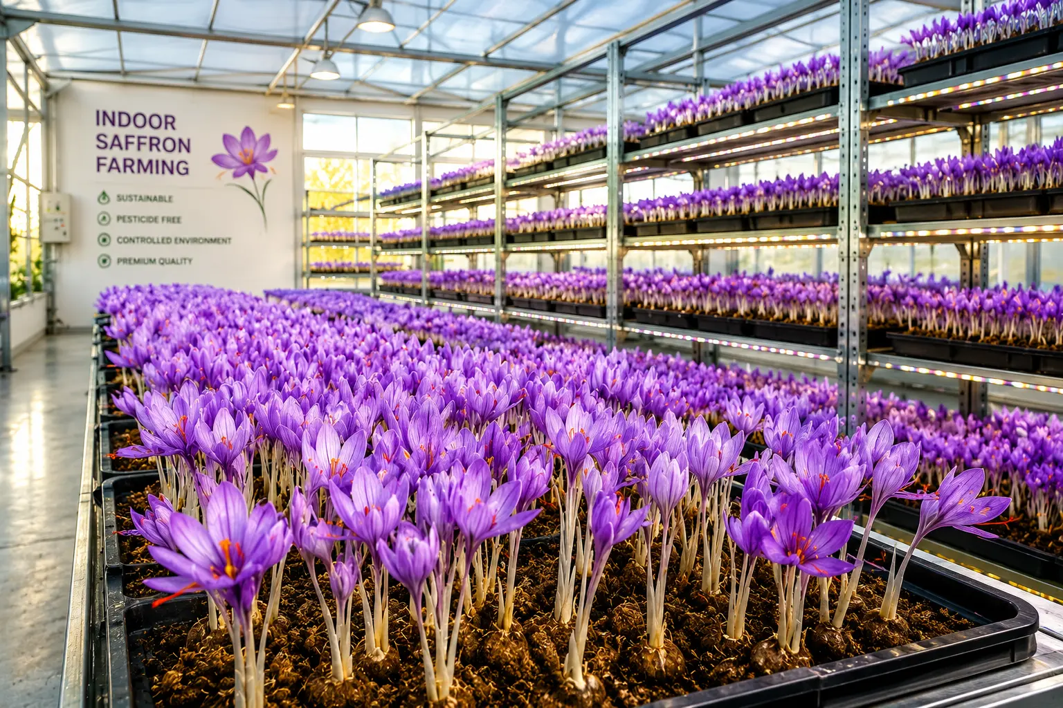 Indoor Saffron Farming